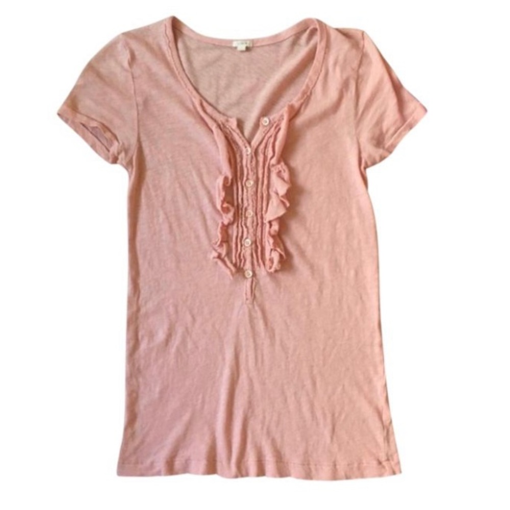 Vintage cotton tuxedo Henley- J. Crew - top ,shirt